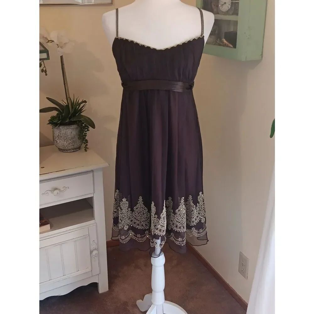 Just Choon Chocolate Brown Evening Dress